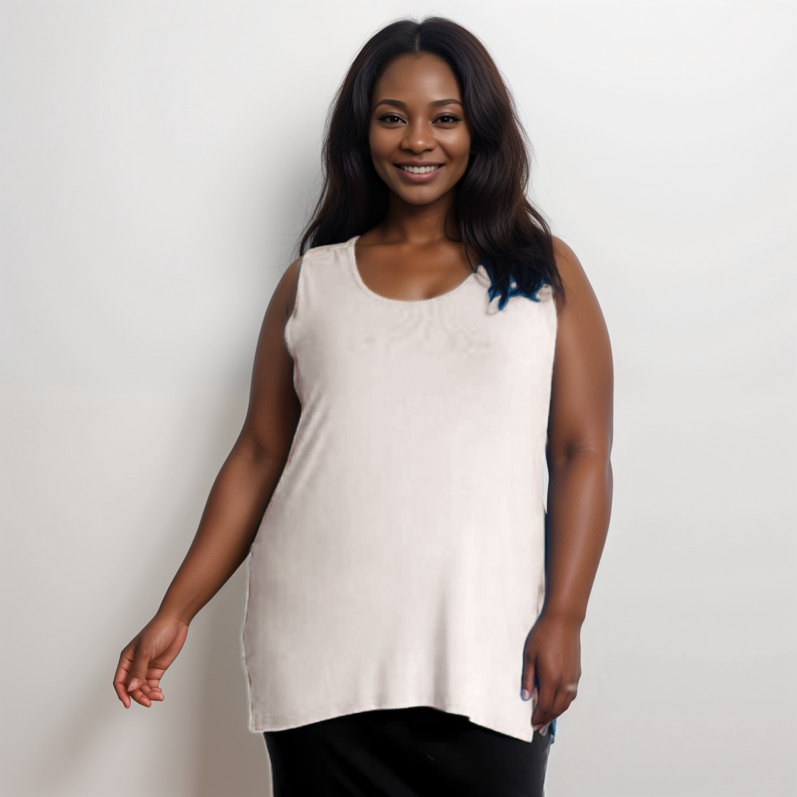 Viscose Sleeveless Cut Side Vest / T-shirt