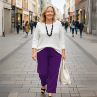 Plain Stretchy High Waist Palazzo Trousers