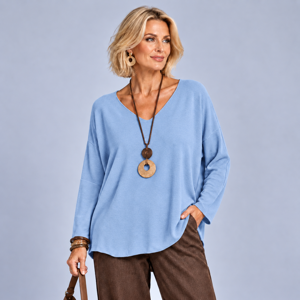 Soft Long Sleeve V-Neck Jumper