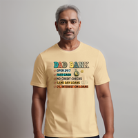Men’s “Dad Bank” Short-Sleeve Cotton T-Shirt