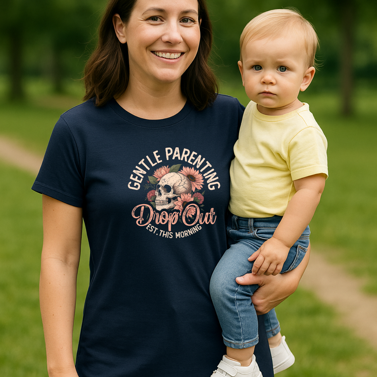 “Gentle Parenting Drop Out” Cotton T-shirt