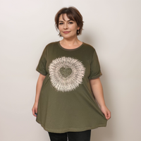 Studded Circle A-Line T-Shirt