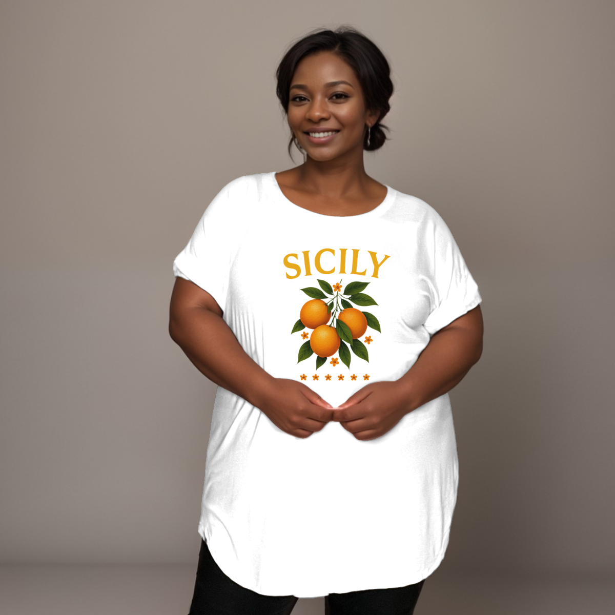 Sicily Dipped Hem T-Shirt