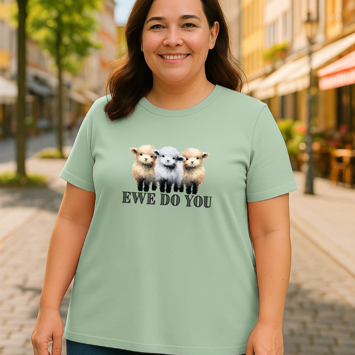 Cotton Long T-shirt Sheep “Ewe Do You”