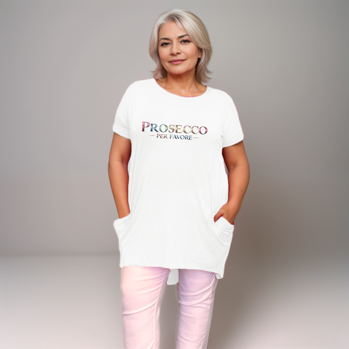 “Prosecco Per Favore” Long-Pocket T-Shirt