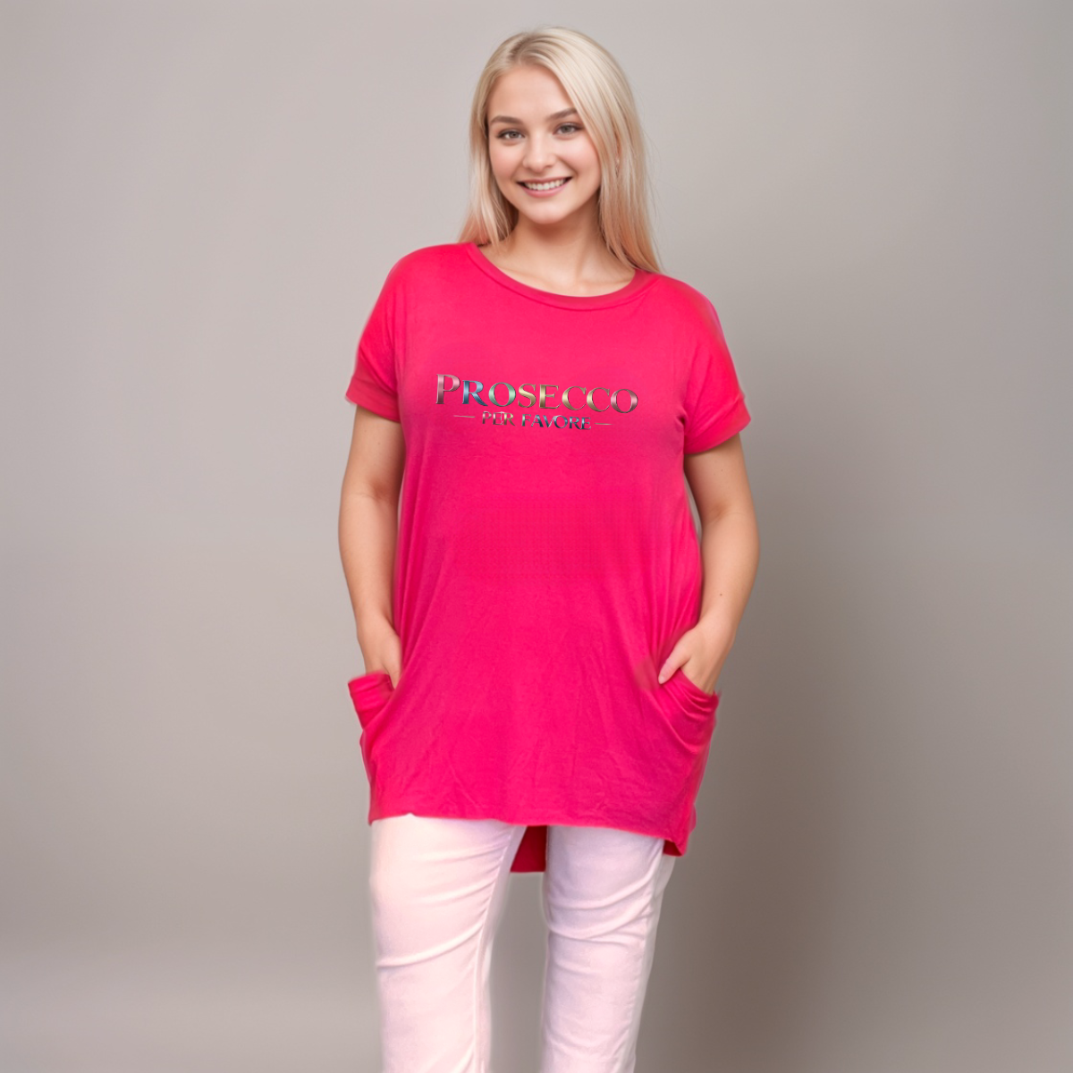 “Prosecco Per Favore” Long-Pocket T-Shirt