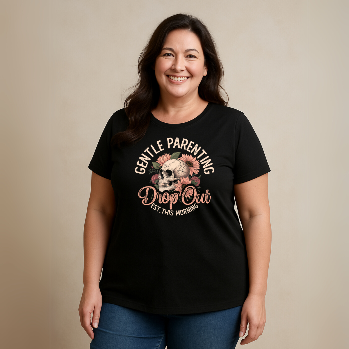 “Gentle Parenting Drop Out” Cotton T-shirt
