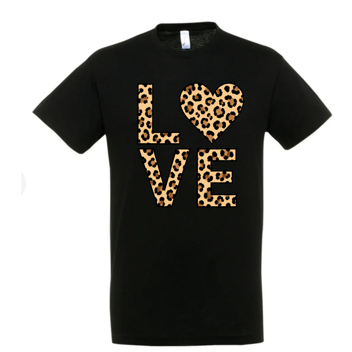 Long T-shirt with Leopard Love Logo