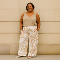 Brush Stroke Palazzo Trousers