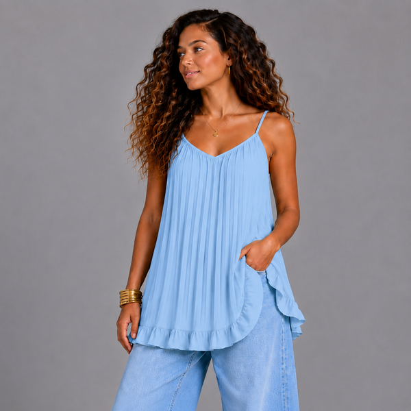 Pleated Strappy Swing Top / Vest