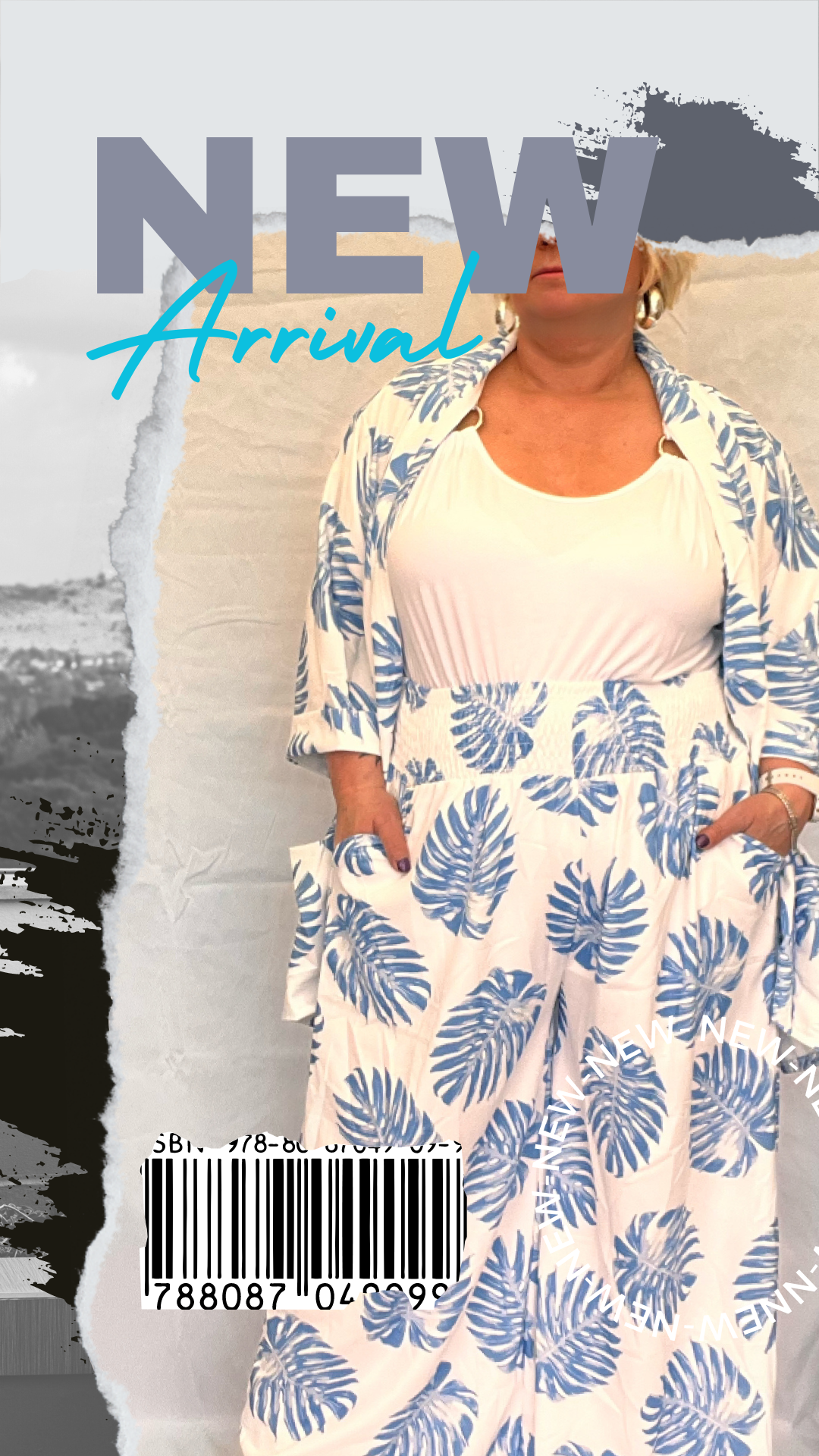 ROCKTHOSECURVES LEAF TROUSER SUIT - JACKET AND PALAZZO SET