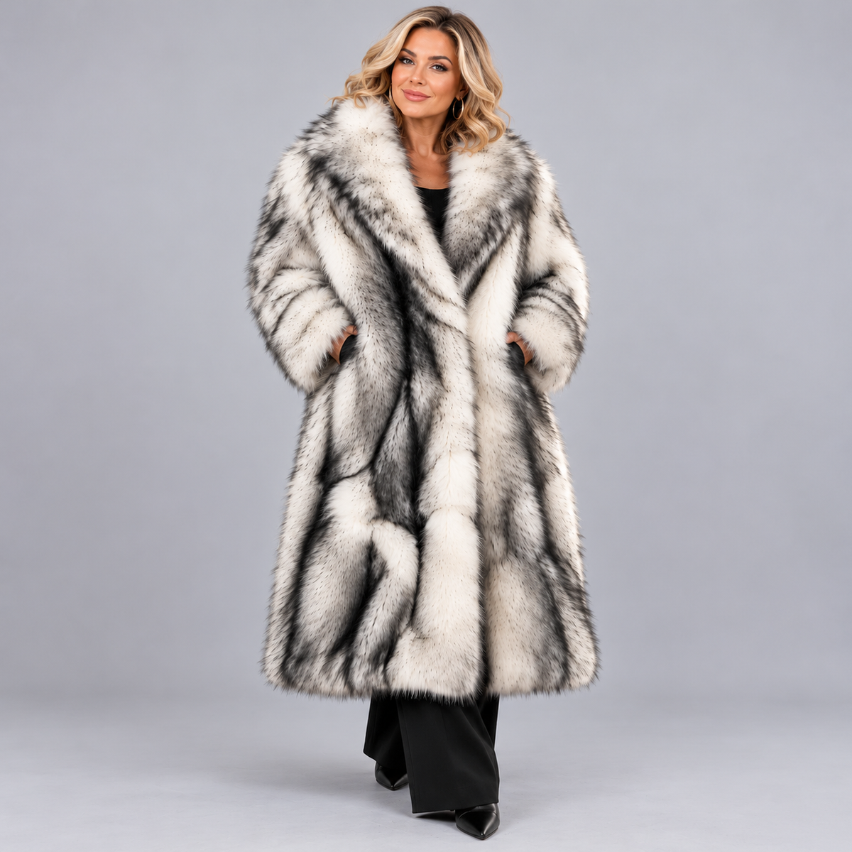 Faux Fur Long Coat