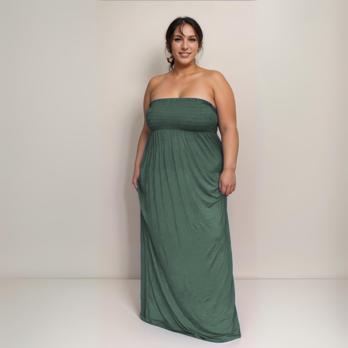 ROCKTHOSECURVES STRAPLESS BOOB TUBE MAXI DRESS