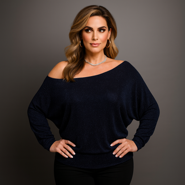 Sparkly Shimmer Off Shoulder Bardot Top