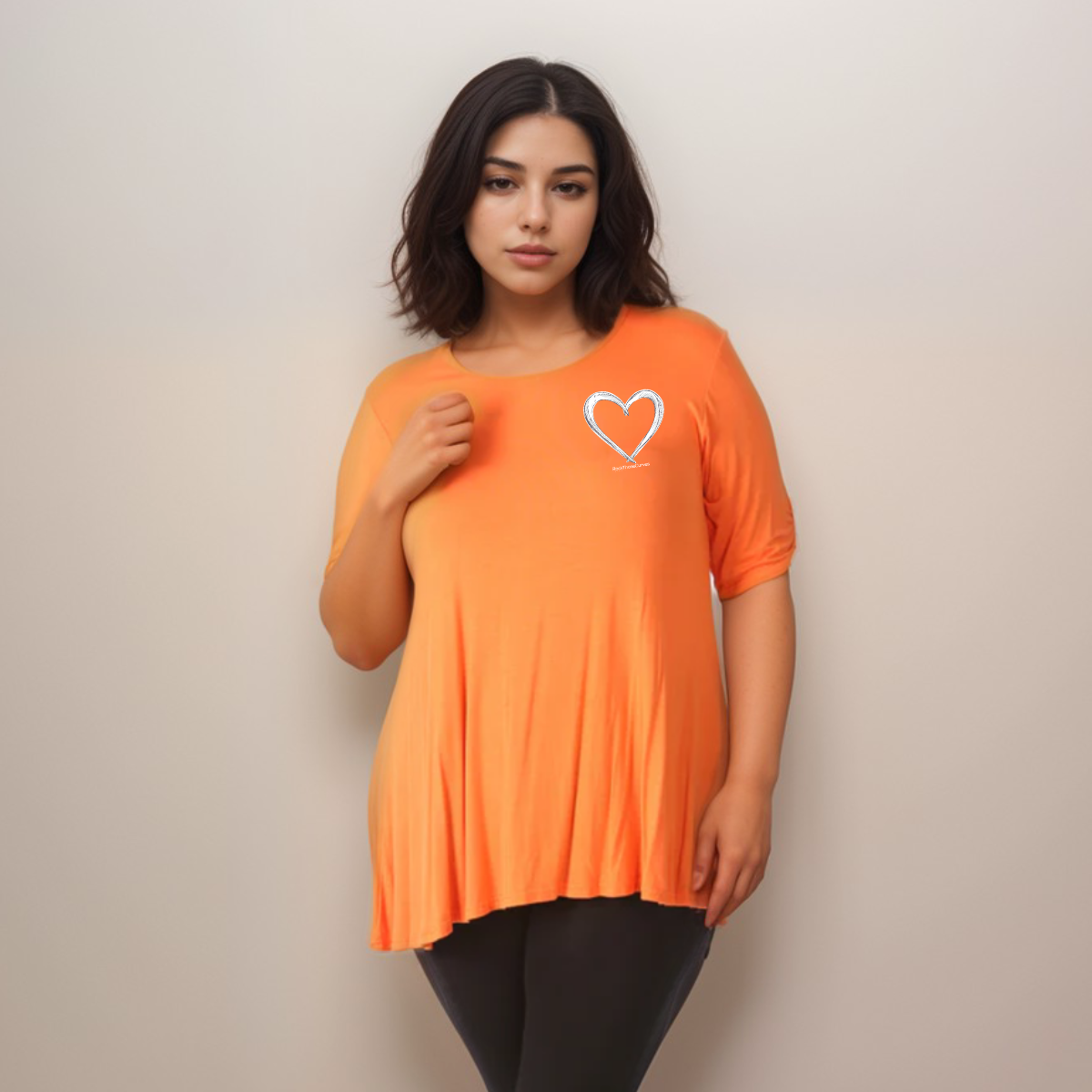 SWING TOP WITH HEART MOTIF