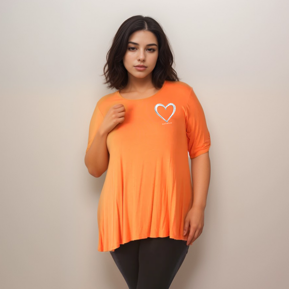 SWING TOP WITH HEART MOTIFORANGE / UK 14