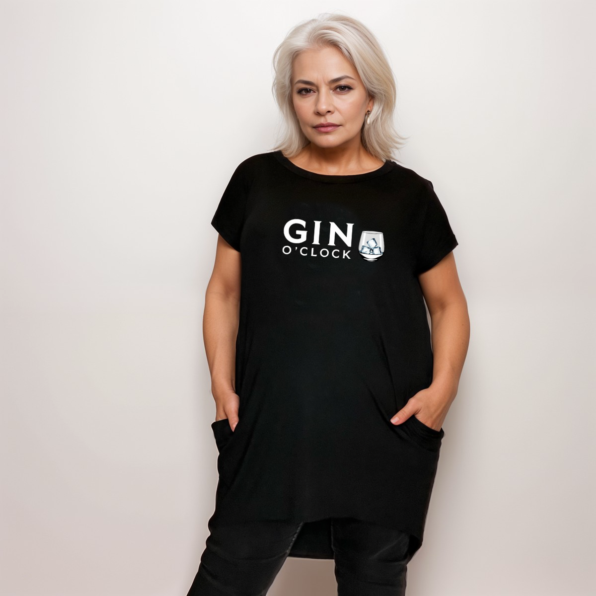 GIN O'CLOCK LONG POCKET T-SHIRT