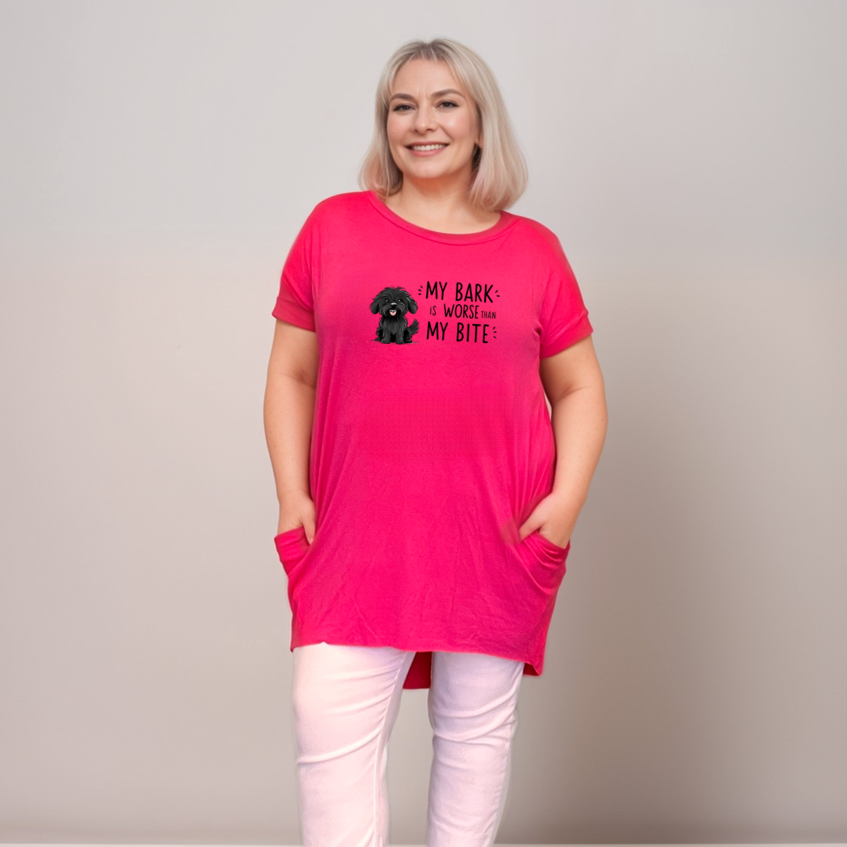 BARK WORSE THAN BITE LONG POCKET T-SHIRT