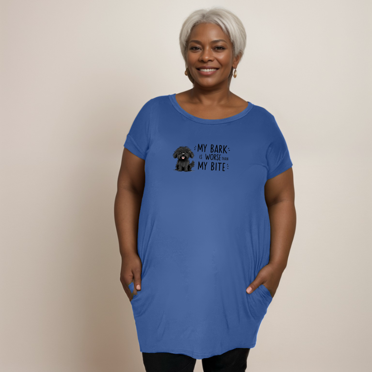 BARK WORSE THAN BITE LONG POCKET T-SHIRT