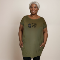 BARK WORSE THAN BITE LONG POCKET T-SHIRT