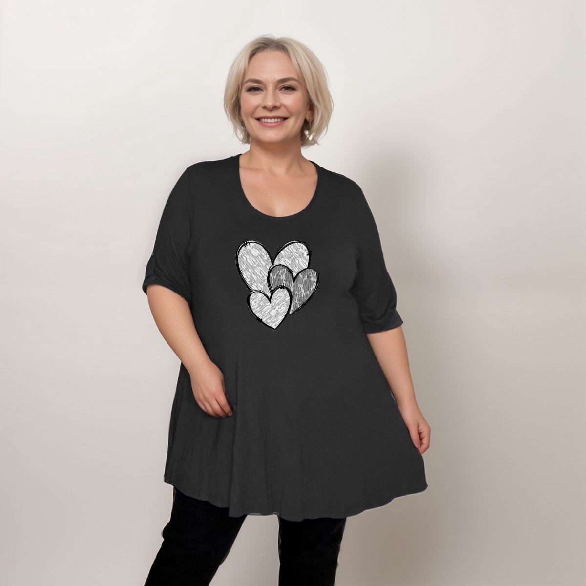 SWING TOP WITH CAMO + LEOPARD HEARTS