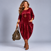 Velvet Loose Fitting Dress with Sequins