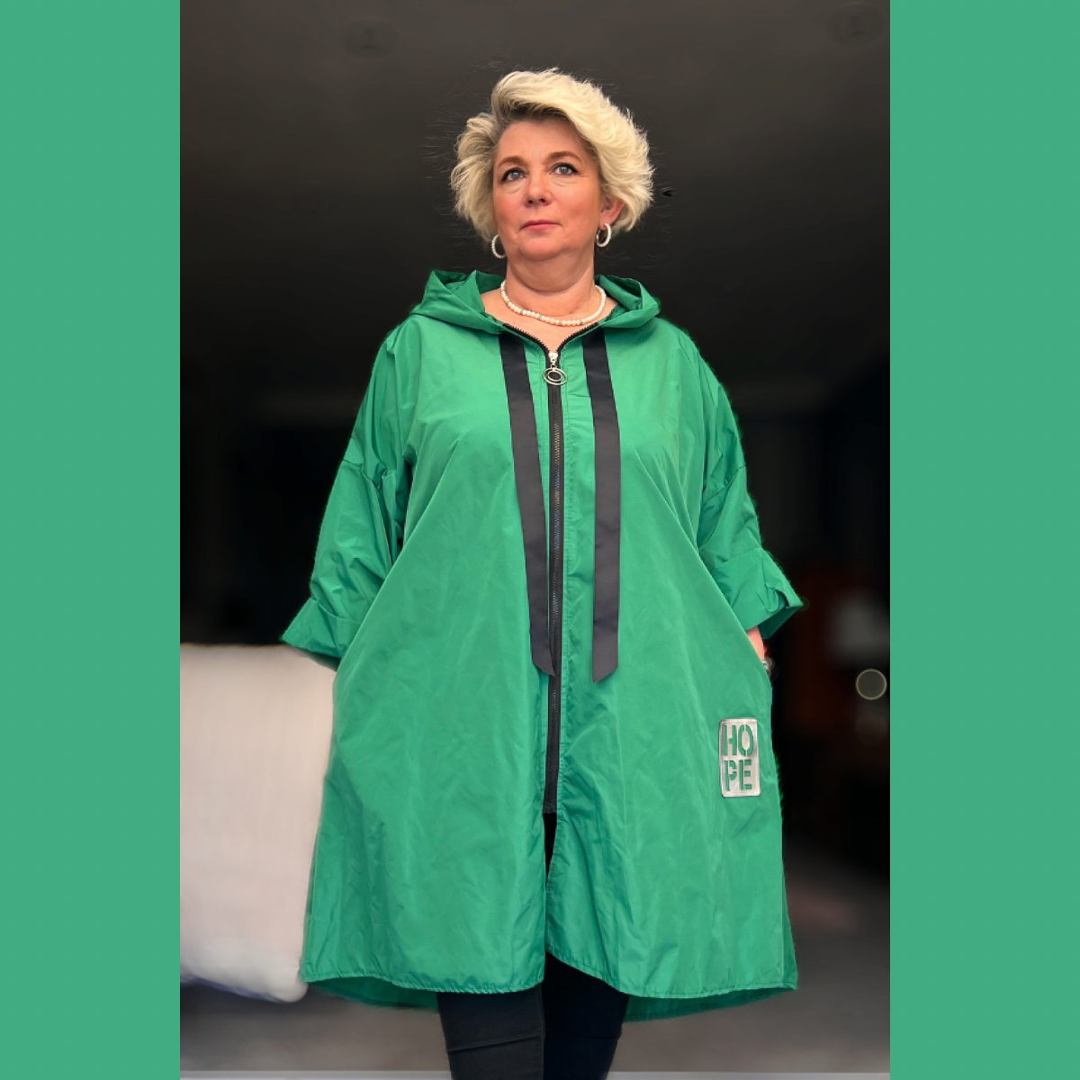 Rain mac top plus size