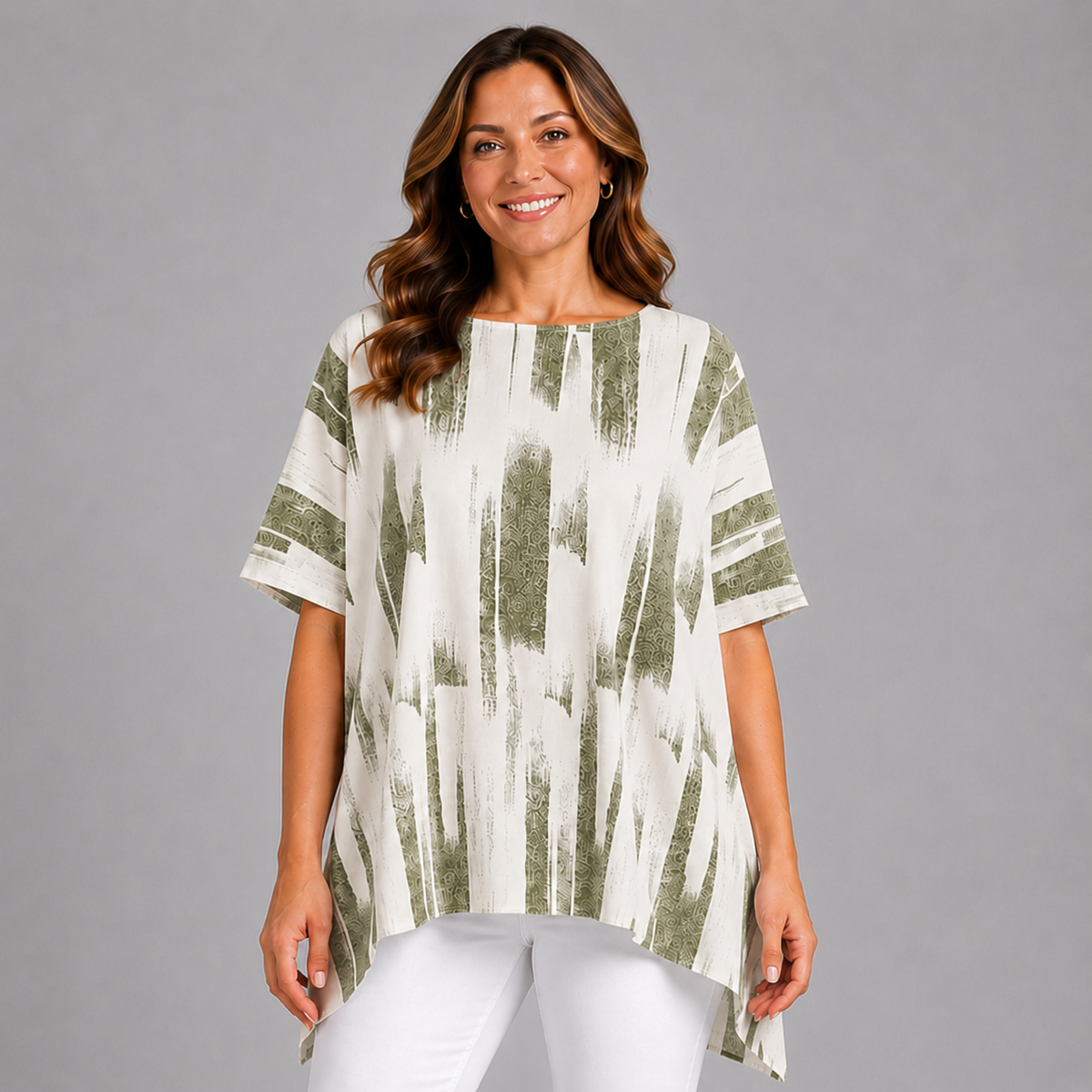 Splash Hanky hem top / blouse