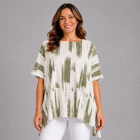 Splash Hanky hem top / blouse