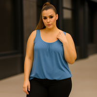 Sleeveless Elasticated Hem Vest Top