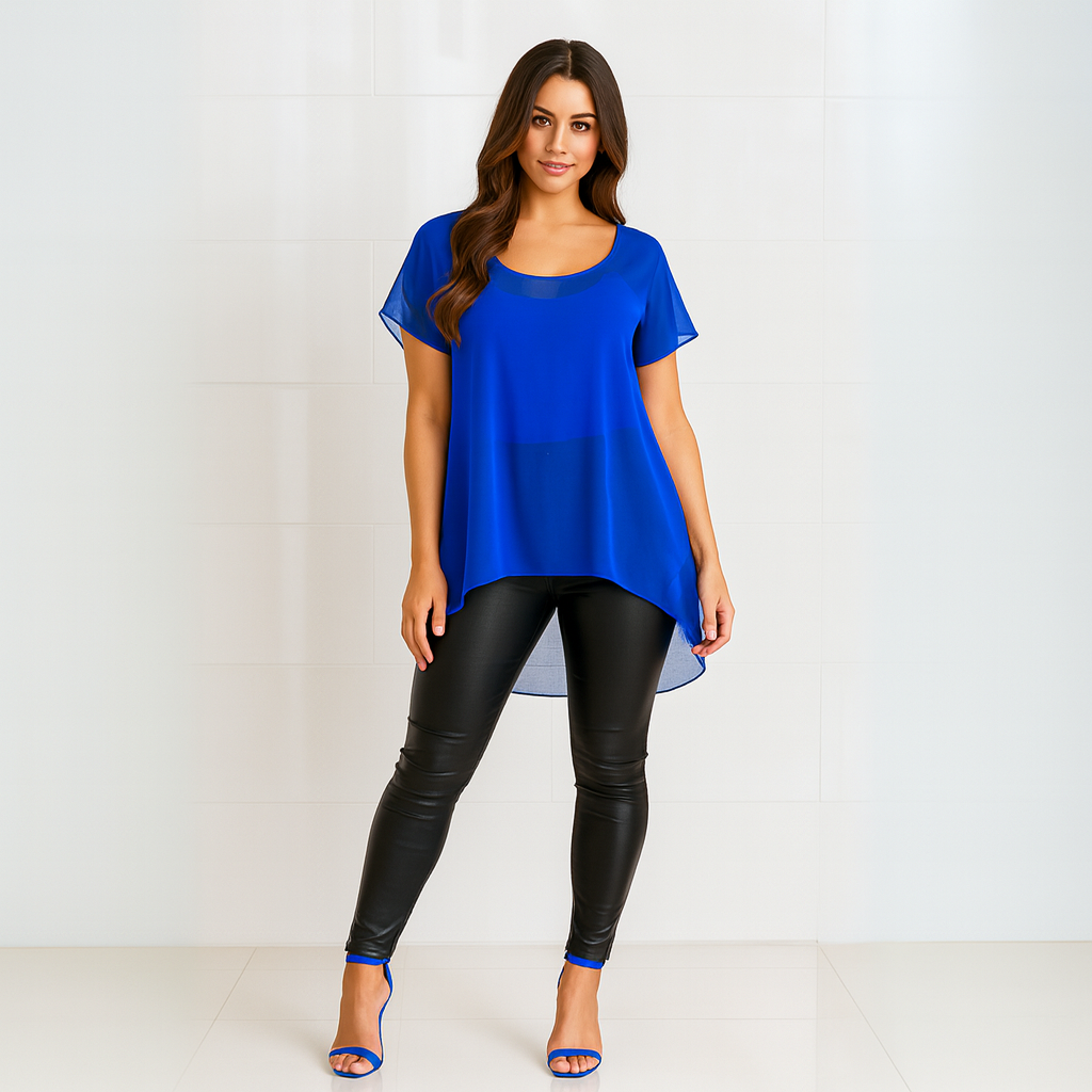 Long Length Chiffon Blouse