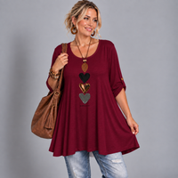 Three Hearts Swing Top With Button Tab Sleeves