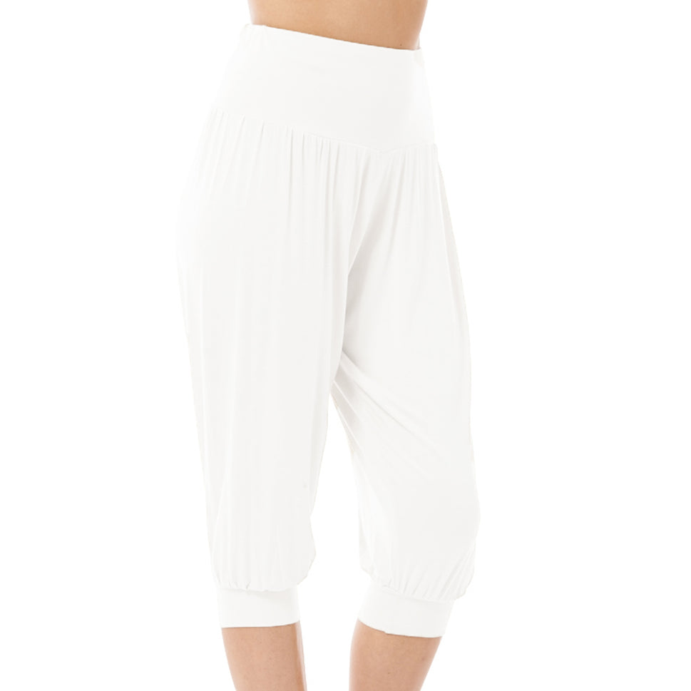 3/4 LENGTH CAPRI HAREM PANTS ALI BABAWHITE / UK 12-14