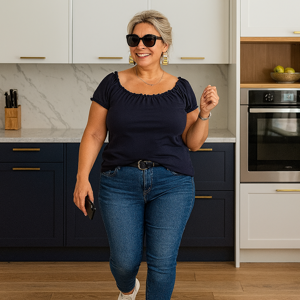Longline Off-Shoulder Bardot Top / T-Shirt