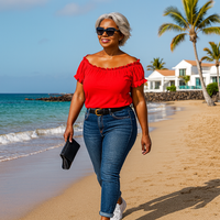 Longline Off-Shoulder Bardot Top / T-Shirt