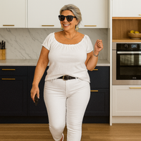 Longline Off-Shoulder Bardot Top / T-Shirt