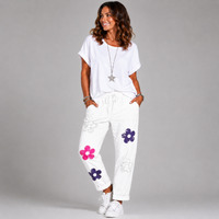 Super Stretch Magic Trousers / Jeans with Hippy Flowers