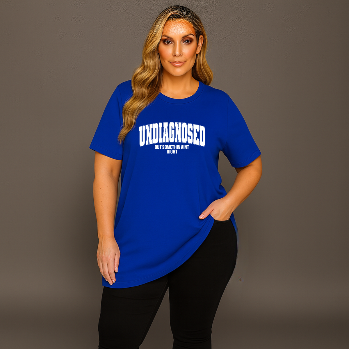 Undiagnosed Plain Short Sleeve Long Length Cotton T-Shirt