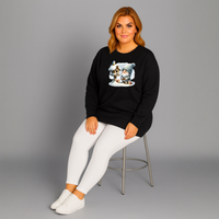 Christmas Gnome with Birdhouse Oversized Sweatshirt