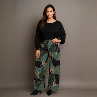Chain Print Wide Leg Palazzo Pants