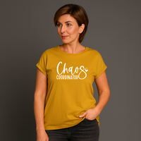 Chaos Co-Ordinator Box Cut T-shirt with Roll Cap Sleeves