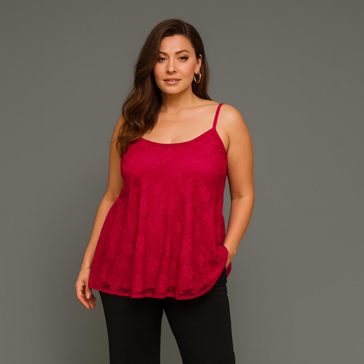 Strappy Lace Cami Top / Swing Vest