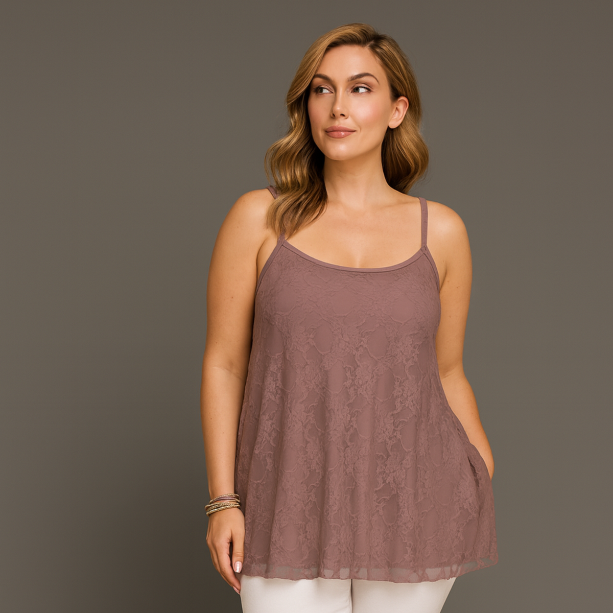 Strappy Lace Cami Top / Swing Vest