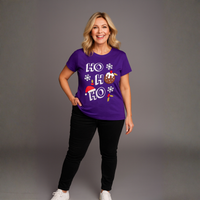 HO HO HO CHRISTMAS SHORT SLEEVE TOP /  T-SHIRT
