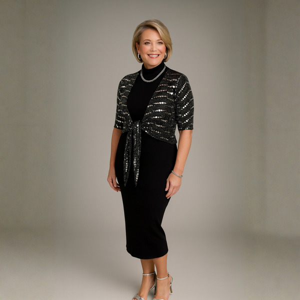 Sparkly Sequin 1/2 Sleeve Bolero / Shrug