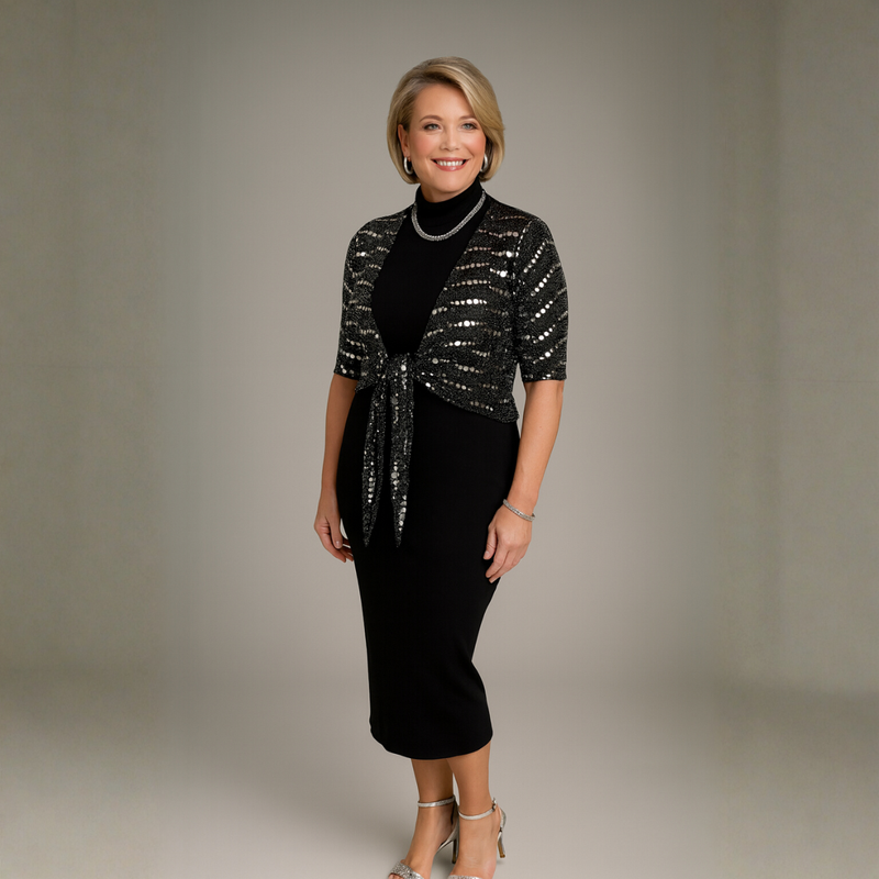 Sparkly Sequin 1/2 Sleeve Bolero / Shrug