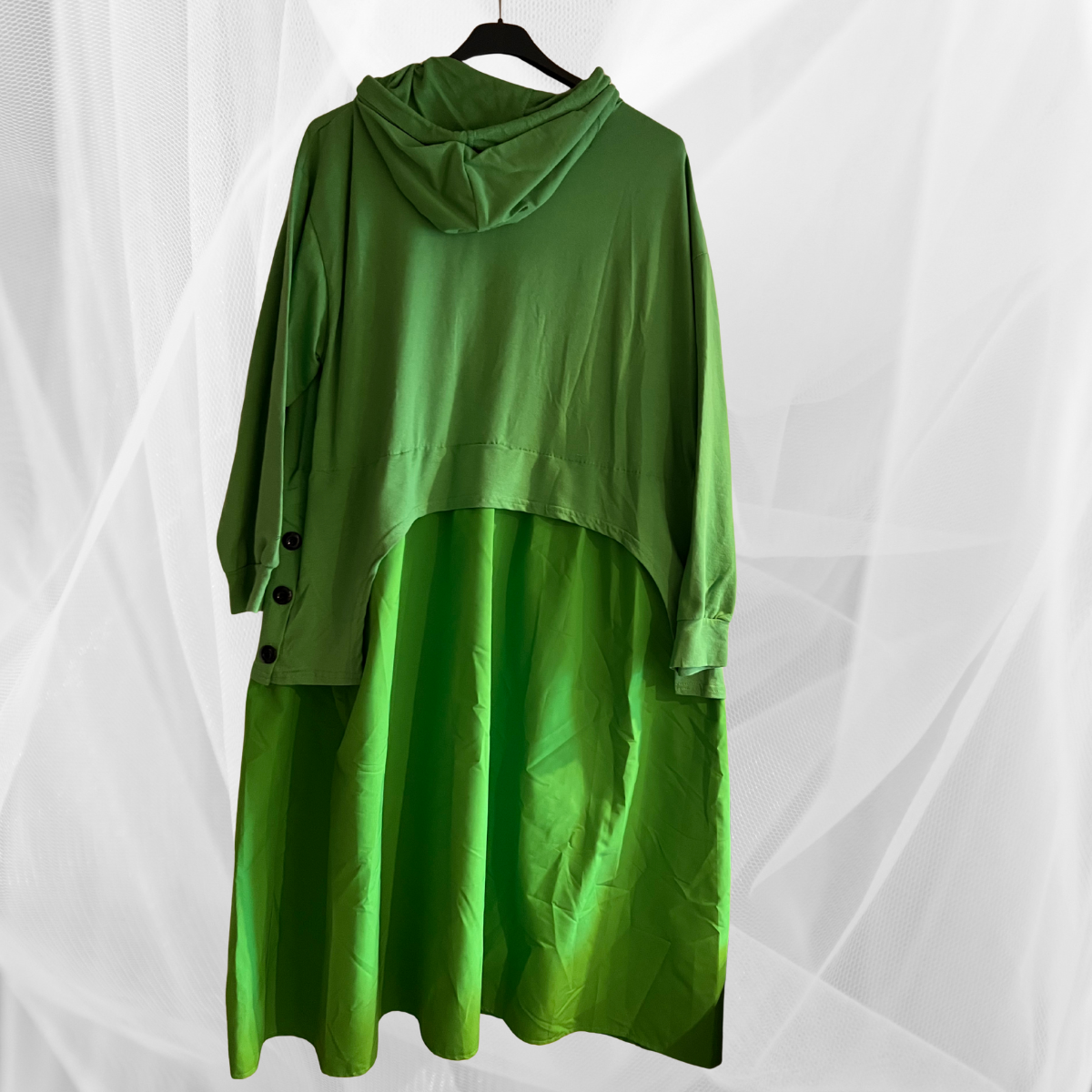 Paint Splash Dress With Over Top and Hood