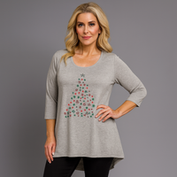 Dipped Hem Beaded Christmas Tree Top