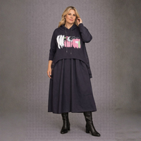 Paint Splash Dress With Over Top and Hood