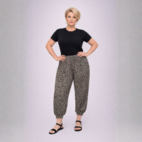 Leopard Print High Waist Harem Pants